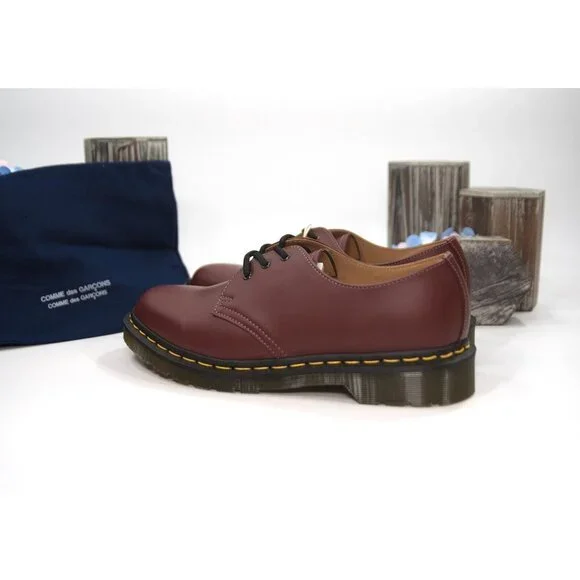 Dr. Martens Comme Des Garcons Cherry Lux Nappa Leather Oxford Shoes Size 9 NIB - Picture 6 of 9
